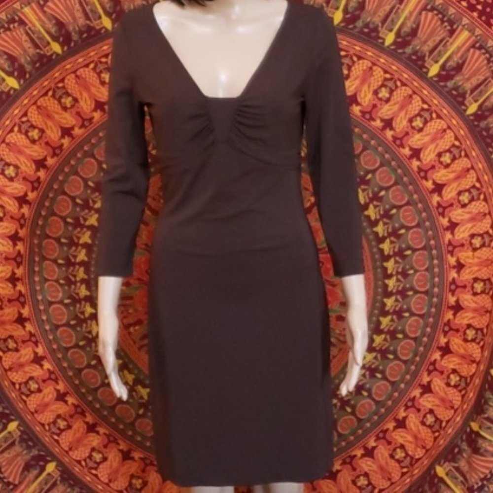 BCBG MAX AZARIA Body Con Coffee dress size small
